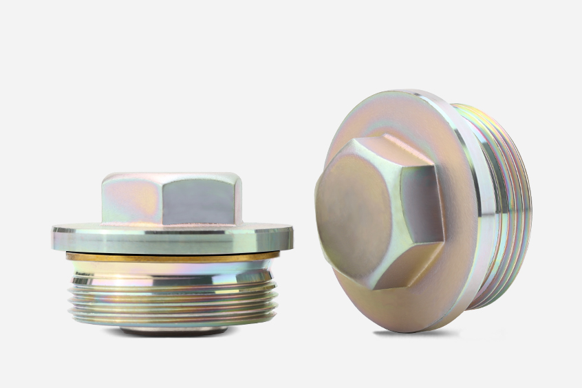 Hexagonal Flange Plug with Magnet and Sealing Ring