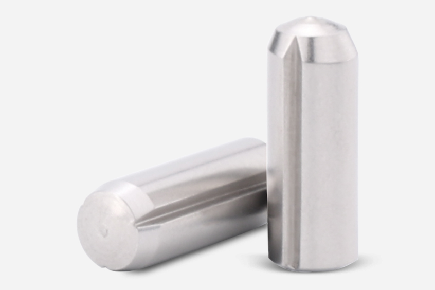 Grooved Pin with Chamfer and Full-Length Parallel Grooves